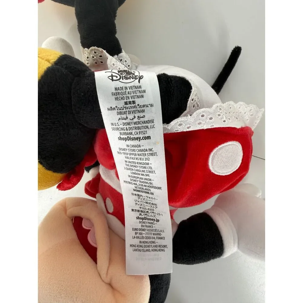 Disney Mickey Minnie Mouse Plush Set 2 Stuffed Toys Disney Store - Picture 6 of 11